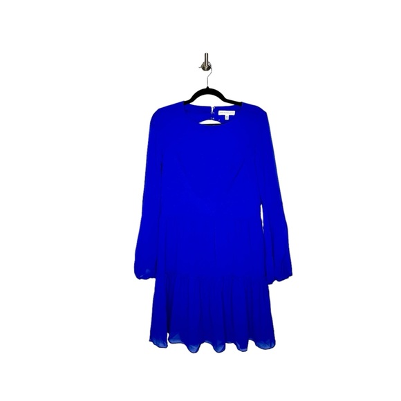 Dress the Population Paola Fit and Flare Mini Dress in Blue Size Large - Picture 5 of 10